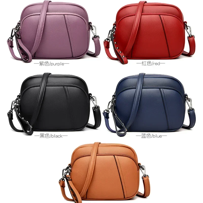 Pu Zipper Sewing Thread Retro Women's Shoulder Bags Fashion 2024 New Versatile Style Youth Crossbody Bags Bolsas Femininas