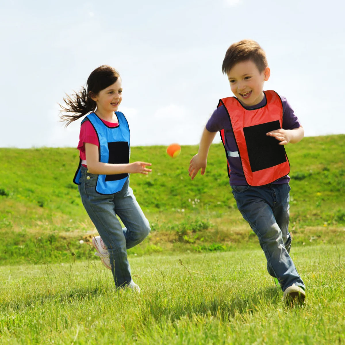 NUOBESTY, 12 Uds., chaleco de pelota pegajosa para niños, chaleco de Jersey pegajoso, accesorios de juego, chaleco de pelota pegajoso, accesorios de juego de equipo para niños