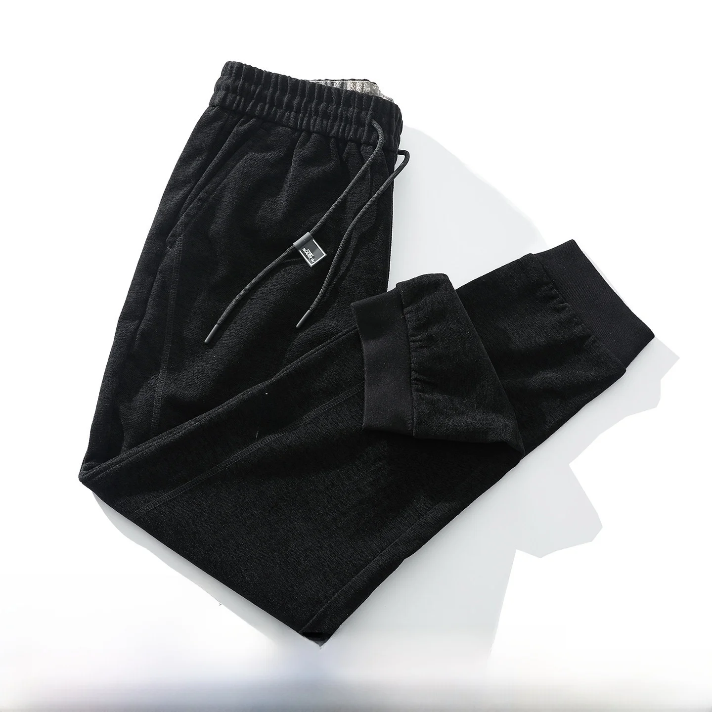 

Thiened Fce Sports Sweatpants Men's Casual Straight Leg Pants Autumn Winter Warm Breathable Elastic Waisand