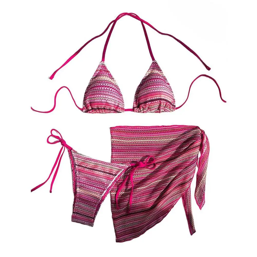 

Summer Outfit Beach Skirt Beach Vacation Adjustable Straps Bikini Set Fashion Swimwear New Arrival Polyester Blend