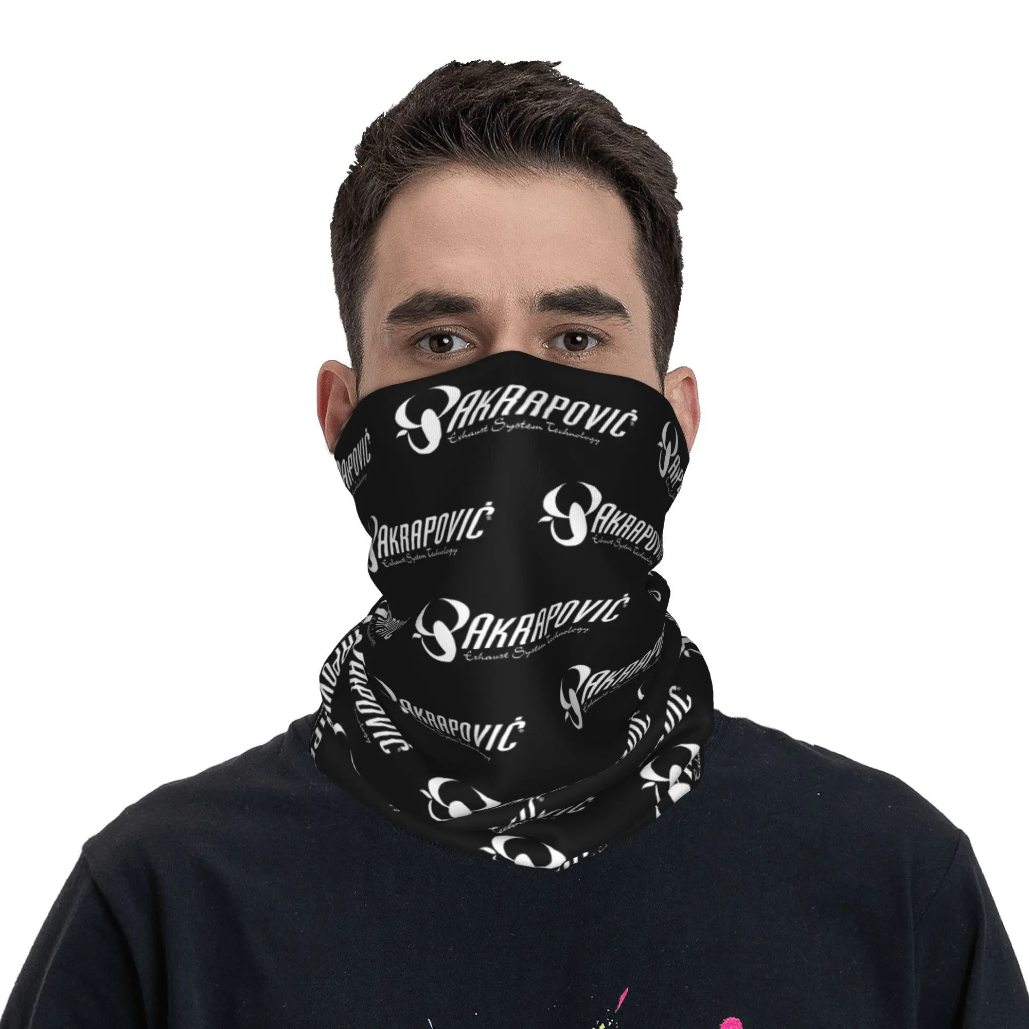 Car Moto Exhaust Akrapovics Bandana Neck Cover Printed  Balaclavas Magic Scarf Warm Cycling Riding Unisex Adult Windproof