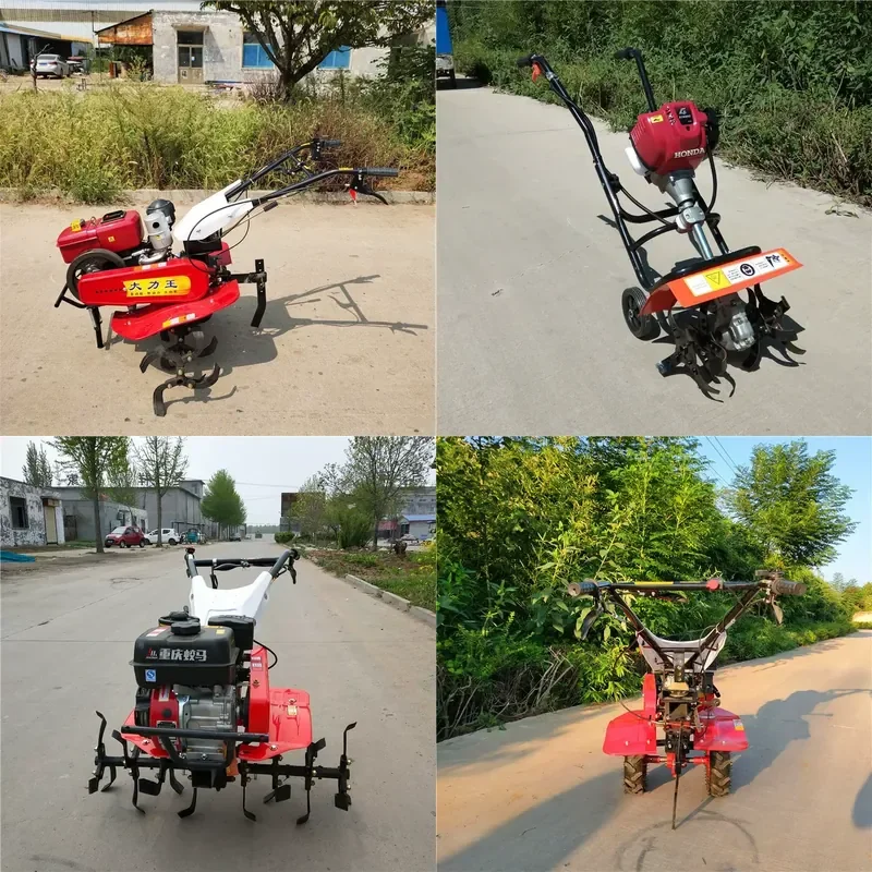 New Small Agricultural Micro Tiller 6HP Multi Functional Diesel Scarifier Model for Farming Garden Soil Cultivation Machine