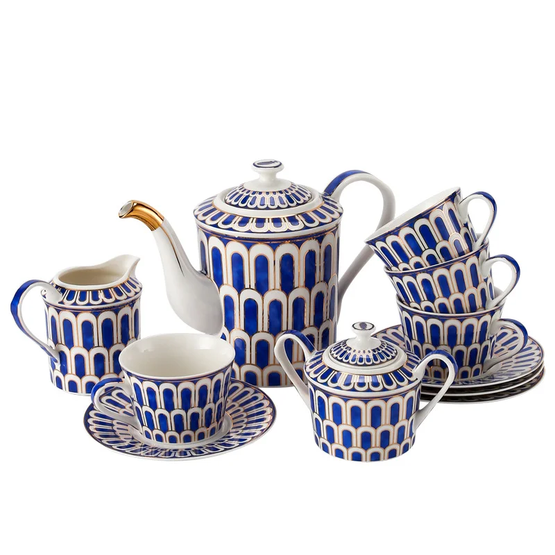 

Export to the Middle East bone china coffee set coffee pot set European red tea high-end British ceramic tea