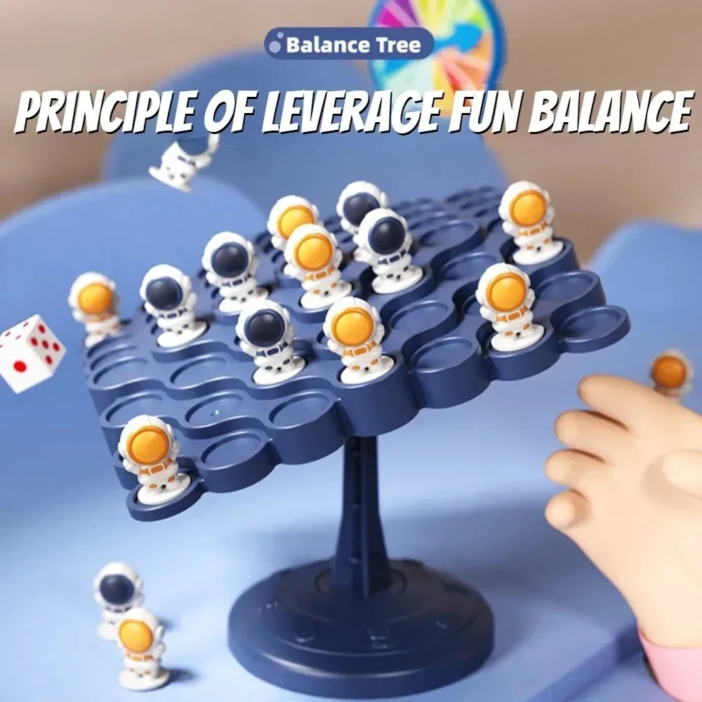 Árbol de equilibrio de astronauta para niños, juego de mesa de matemáticas, Rana, columpio, pila de equilibrio para dos jugadores, fiesta familiar, rompecabezas de mesa, juguete de regalo