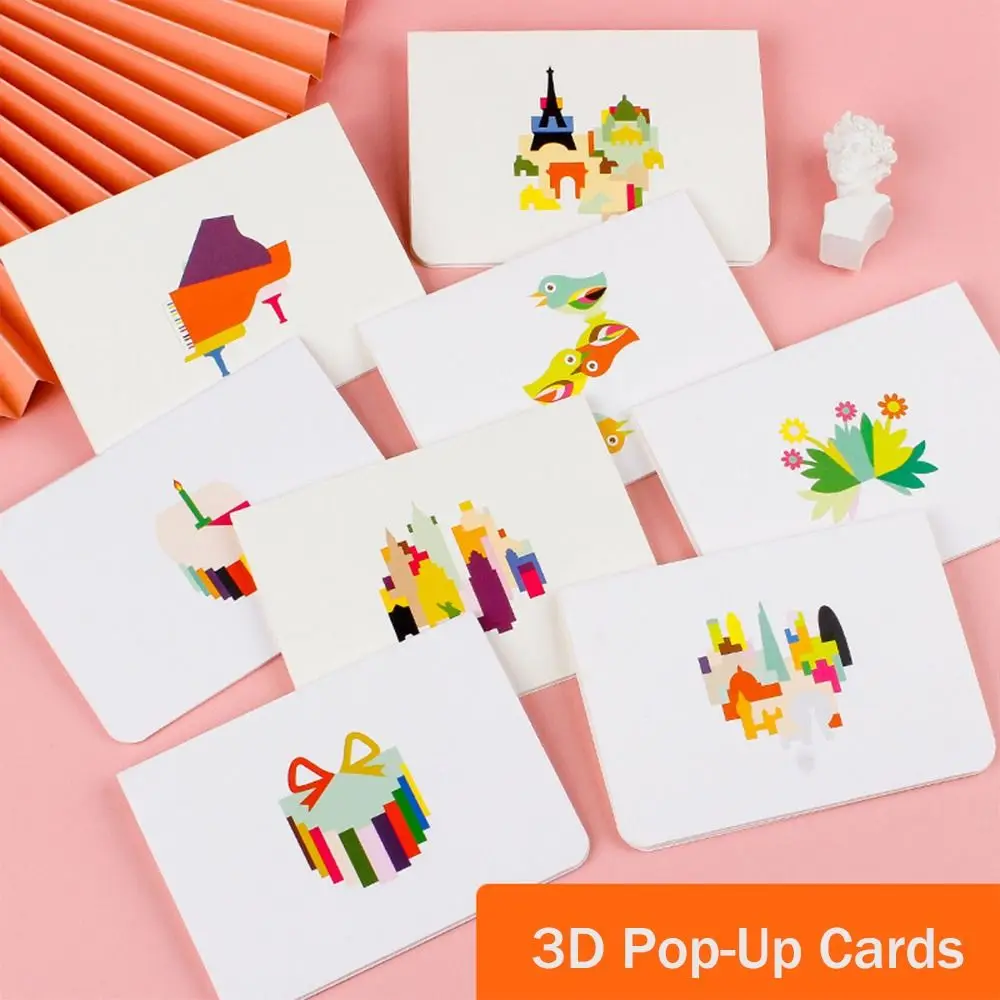 

Handwriting 3D Birthday Cake Cards Thank You Blessing Birthday Pop-Up Cards Invitation Folding Birthday Greeting Cards