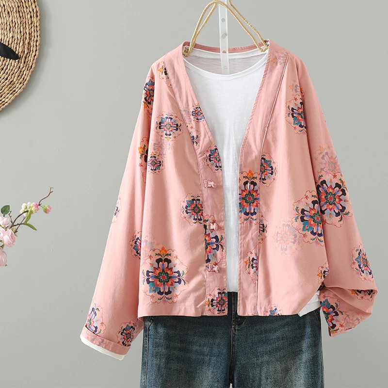 Artistic Retro Double Layered Open Cardigan Outerwear New Chinese Style Three Dimensional Tailoring Slow Autumn Series