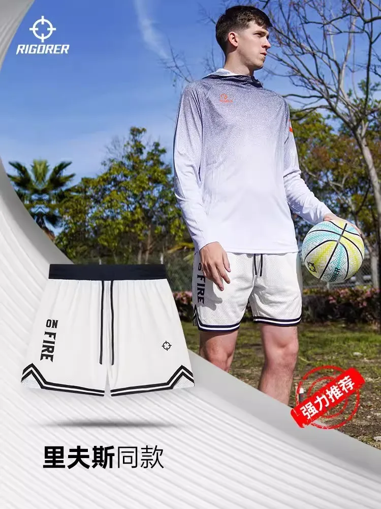 RIGORER Austin Reaves American Basketball Shorts Men Sports Running Training Breathable Five-point Shorts Quick-drying Pants