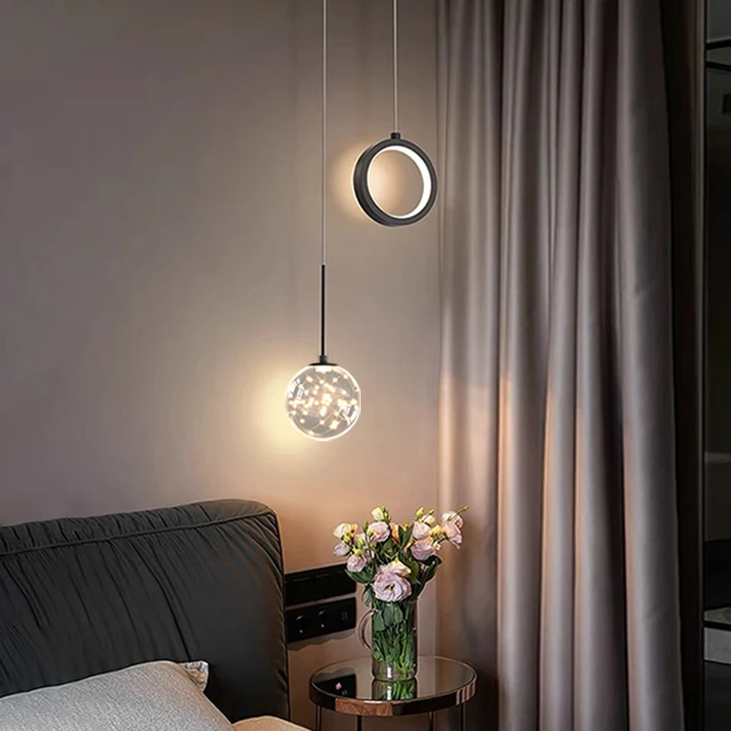 

Nordic LED Pendant Light Indoor Lighting Living Bedroom Bedside Home Decoration Dining Table Hanging Lamps Modern Pendant Lamp