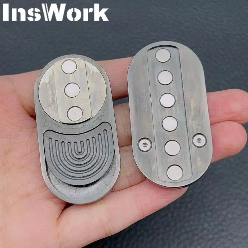 Inswork Uco EDC Decompression Metal Toys Zirconium Alloy Push Slider Magnetic Decompression Toys