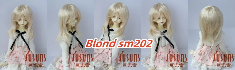 JD762 Natural curls Mid long doll wigs that can be tilted and self trimmed with bangs Full sizes Doll Accessories