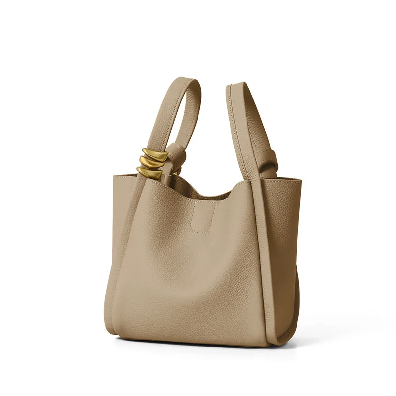 Imagem -05 - Bolsas de Estilista de Balde de Couro Genuíno para as Mulheres Bolsas de Marcas Famosas Bolsa de Ombro Crossbody Simples Bolsa de Luxo Feminina de Alto Grau