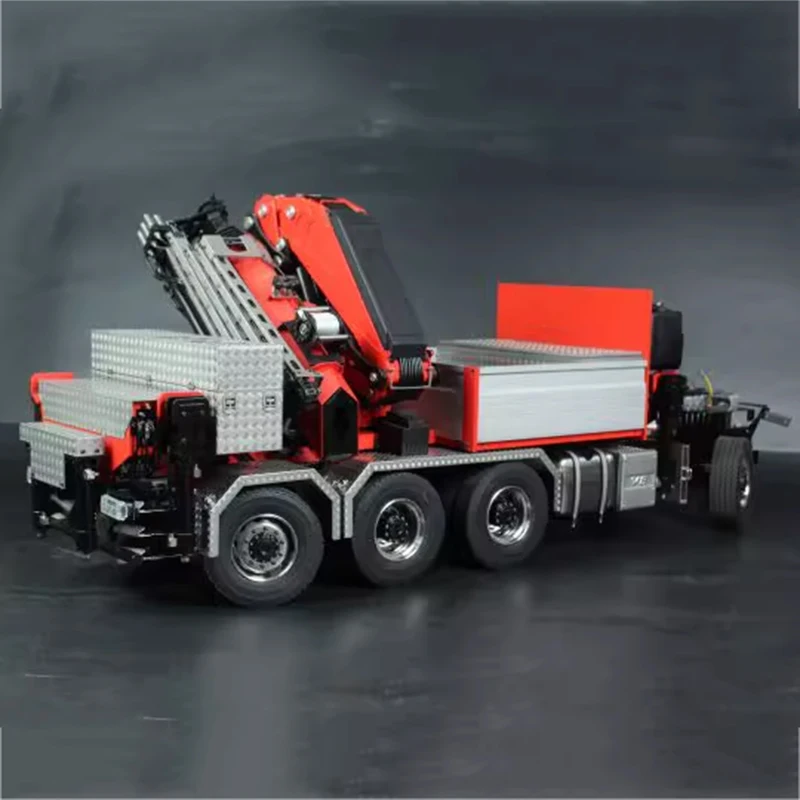 8x8 RC Crane Hydraulic Truck 1/14 F1650 Crane Metal Model Trailer with Rear Axle Lift Steering PL 18 RC Car Model Toy