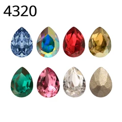 Original Crystals from Austria 4320 Pear Fancy Stone Rhinestone for Necklace Earrings Jewelry Accessories Nail Art Making