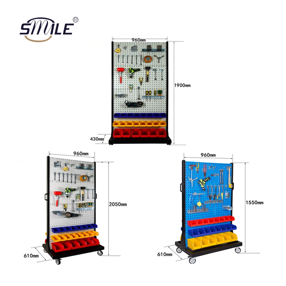 

SMILE Гаражная настенная стойка для инструментов, перфорированная полка, органайзер для инструментов
