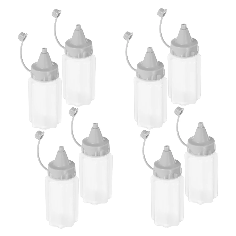 

8 PCS Kitchen Squeeze Bottle Camping Condiment Bottles Honey Container Portable Barbecue Seasoning Dispenser Pp
