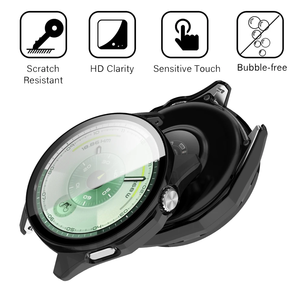 Glass+Case for Huawei Watch GT 6 46mm 41mm Glass Anti-scratch Screen Protector & Hard PC Protective Bumper for GT6 Accessories - Image 4