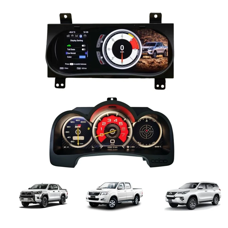For Toyota Fortuner Hilux Vigo REVO VIII Pickup 2005-2025 Car LCD Dashboard