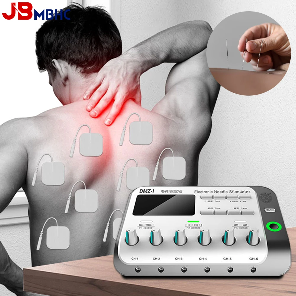 

EMS Tens Massager Electrostimulation Tens Machine Physiotherapy Body Massage Back 6 Output Multi-Functional Electroacupuncture