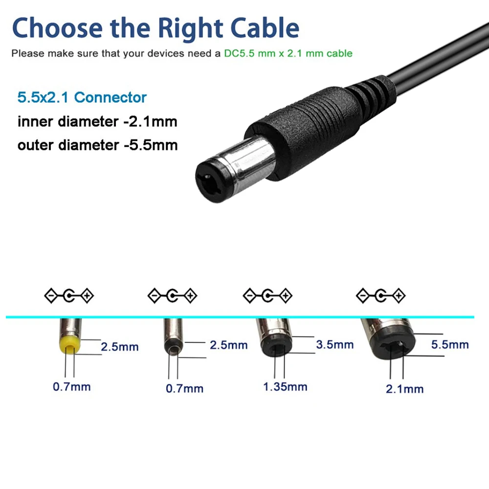 USB to DC 5.5X2.1mm Power Cord with on/off switch USB to 5.5X2.1mm DC Power Cable Lead USB DC charger Cable Lead 5.5X2.1mm