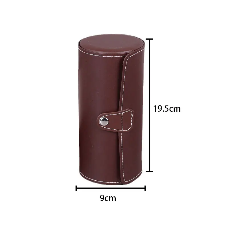 1PC PU Leather Roll Travel Watch Box 3 Grid Watches protezione antigraffio squisita scatola di immagazzinaggio del rotolo dell'orologio