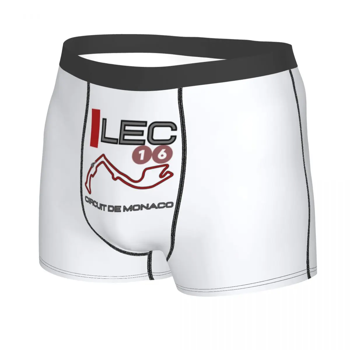 Custom Funny Charles Leclerc 16 Boxers Shorts Panties Men's Underpants Stretch Circuit De Monaco Briefs Underwear