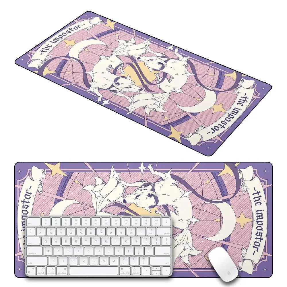 Fox mouse pad gaming mousepads mesa de escritório decoração teclado grande dos desenhos animados tapete protetor de mesa almofada longa notebook gamer esteira