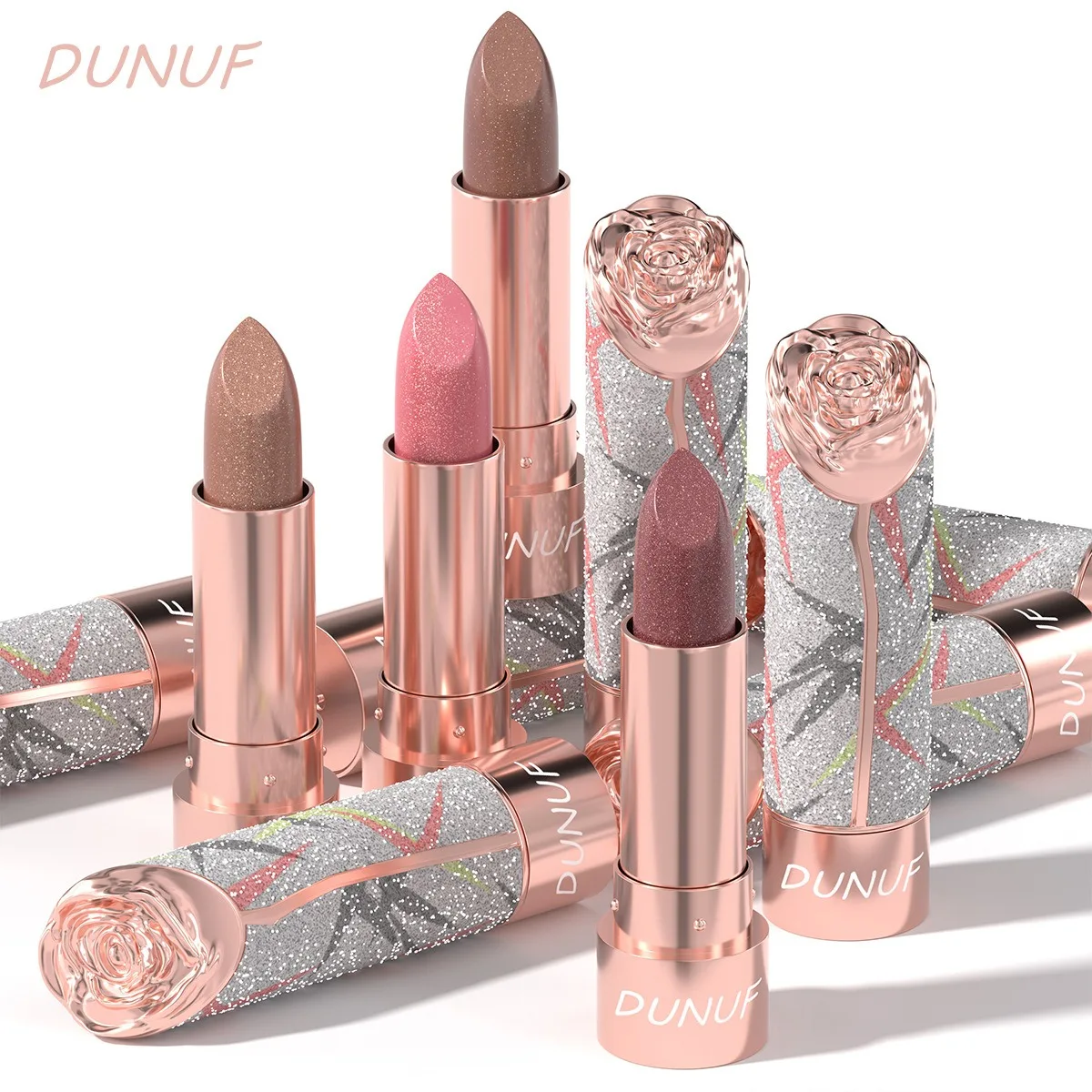 7 Colors Gold Sparkle Metallic Lipstick, Pearl Shimmer Glitter Lip Makeup, High Pigment Velvet Matte Long Lasting Lipstick S4f3218e37b794c61bbb879bd2f88a043K