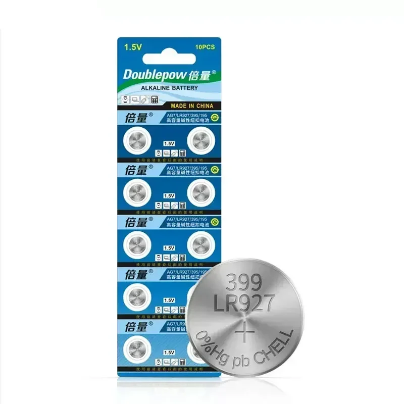 100-200ชิ้นแบตเตอรี่กระดุม AG7 1.5V LR927 Sr927sw อัลคาไลน์แบตเตอรี่ LR57 399 398สำหรับรถยนต์กุญแจรถยนต์ดิจิทัลเซลล์อิเล็กทรอนิกส์