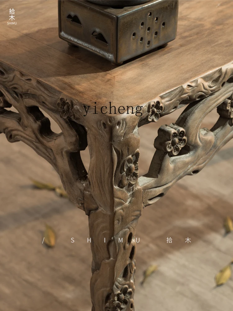 

QZT2 Antique-Style Old Goods Distressed Calligraphy Desk Painting Table Writing Desk Old Objects Rosewood