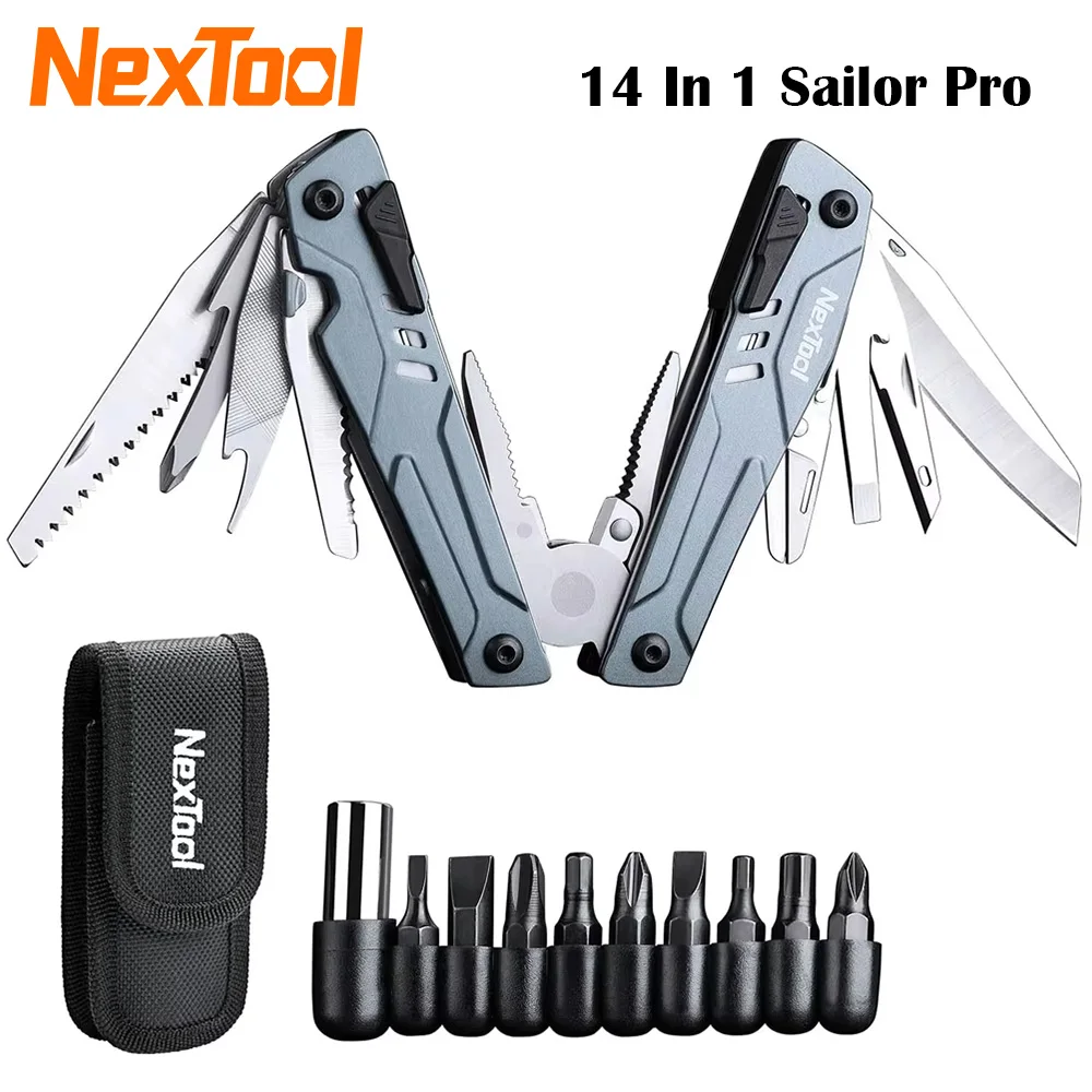 NexTool 14 IN 1 Sailor Pro Folding Multitool Pliers Pocket Knife Tools Multifunctional Hand Tools Cable Camping Gear Multi-tools