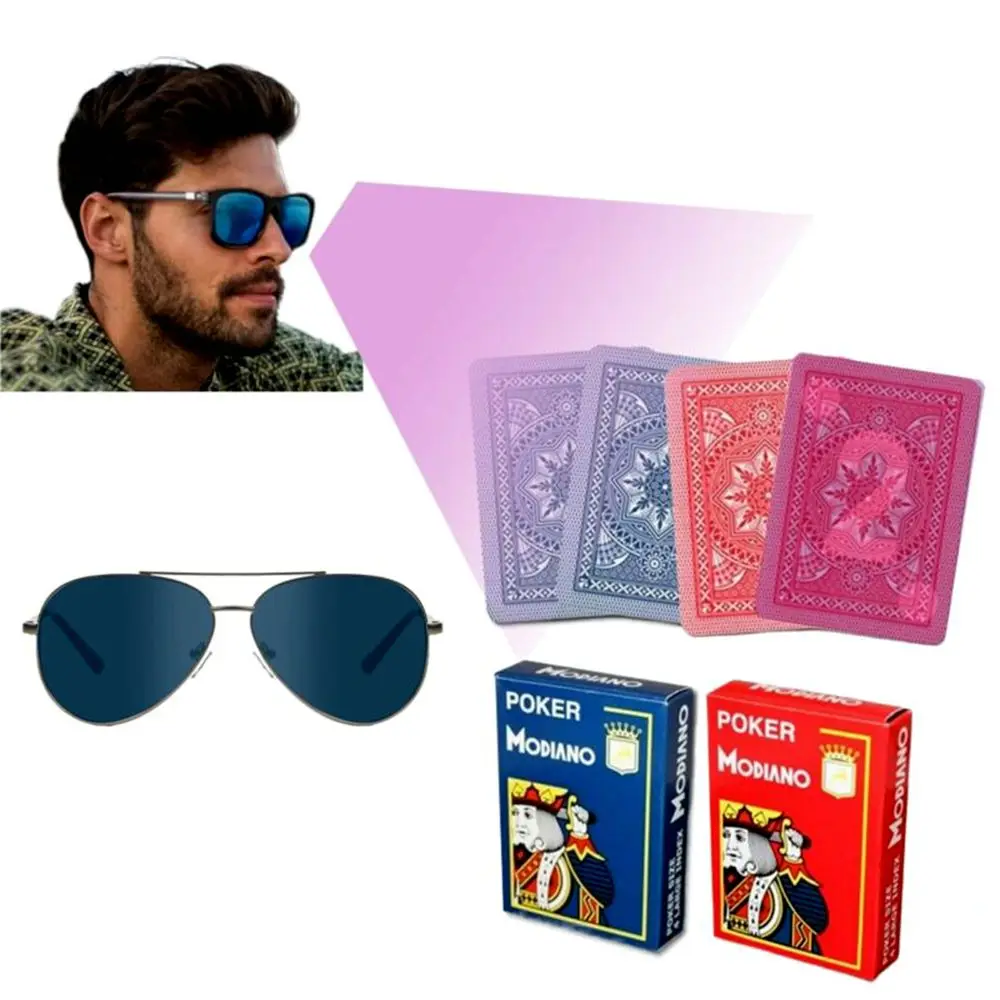 

Modiano Cristallo Cheating Cards With Invisible Ink For Infrared Ink Sunglasses & Marked Cards Contact Lenses