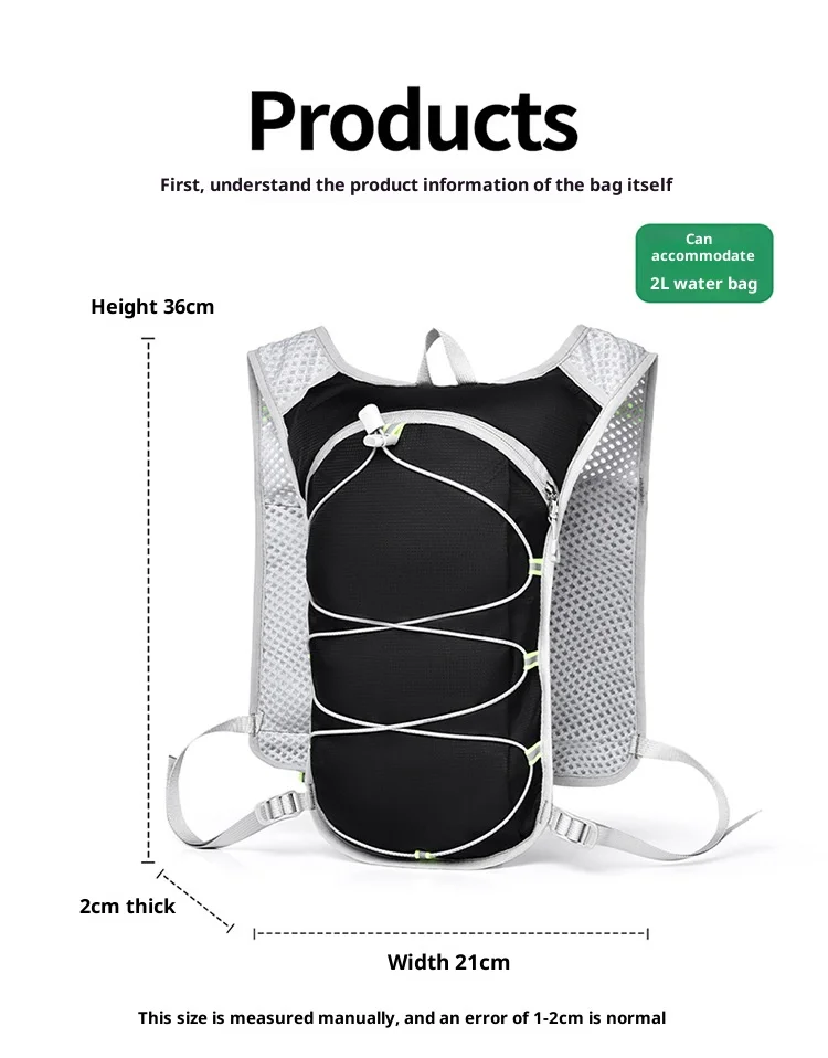 ركوب الدراجات على الطرق الوعرة على ظهره المشي لمسافات طويلة في الهواء الطلق الرياضة على ظهره متعددة الوظائف ماراثون الجري على ظهره حقيبة المياه المحمولة