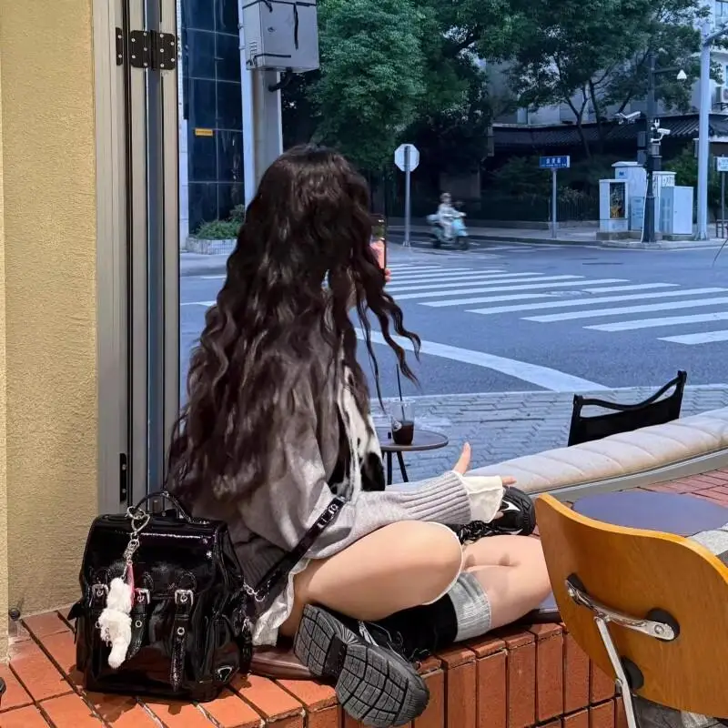 Versátil diseño de cuello redondo tops de moda cachorro jacquard cuello redondo suéter de punto de manga larga para mujeres en otoño e invierno,