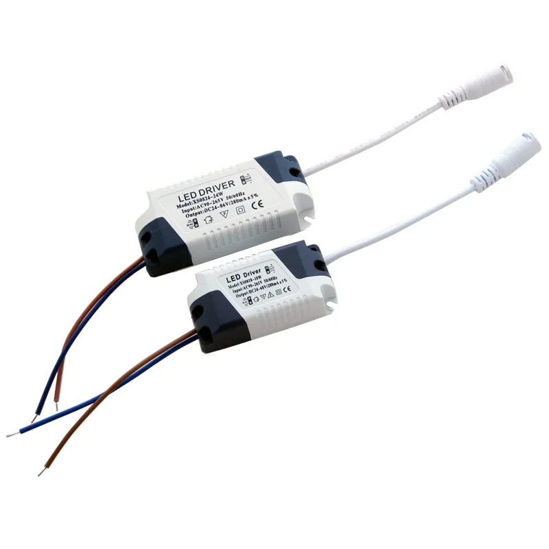 LED Driver DC Plug 1-3W 4-7W 8-12W 13-18W 18-24W For LEDs Power Supply Unit AC90-265V Lighting Transformers For LED Power Light