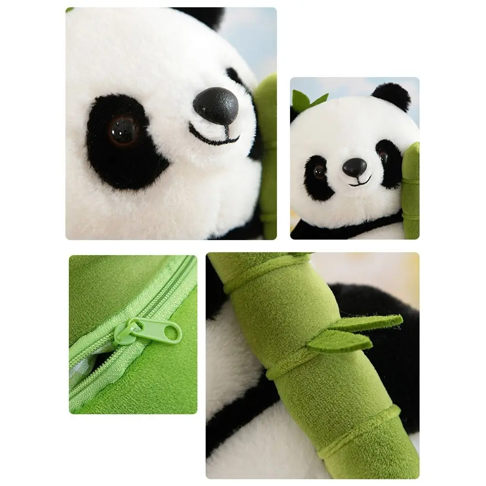 هدية عيد ميلاد الباندا في أنبوب الخيزران الناعم 25 سم وسادة الباندا سوبر لطيف الحيوان الإبداعي #6