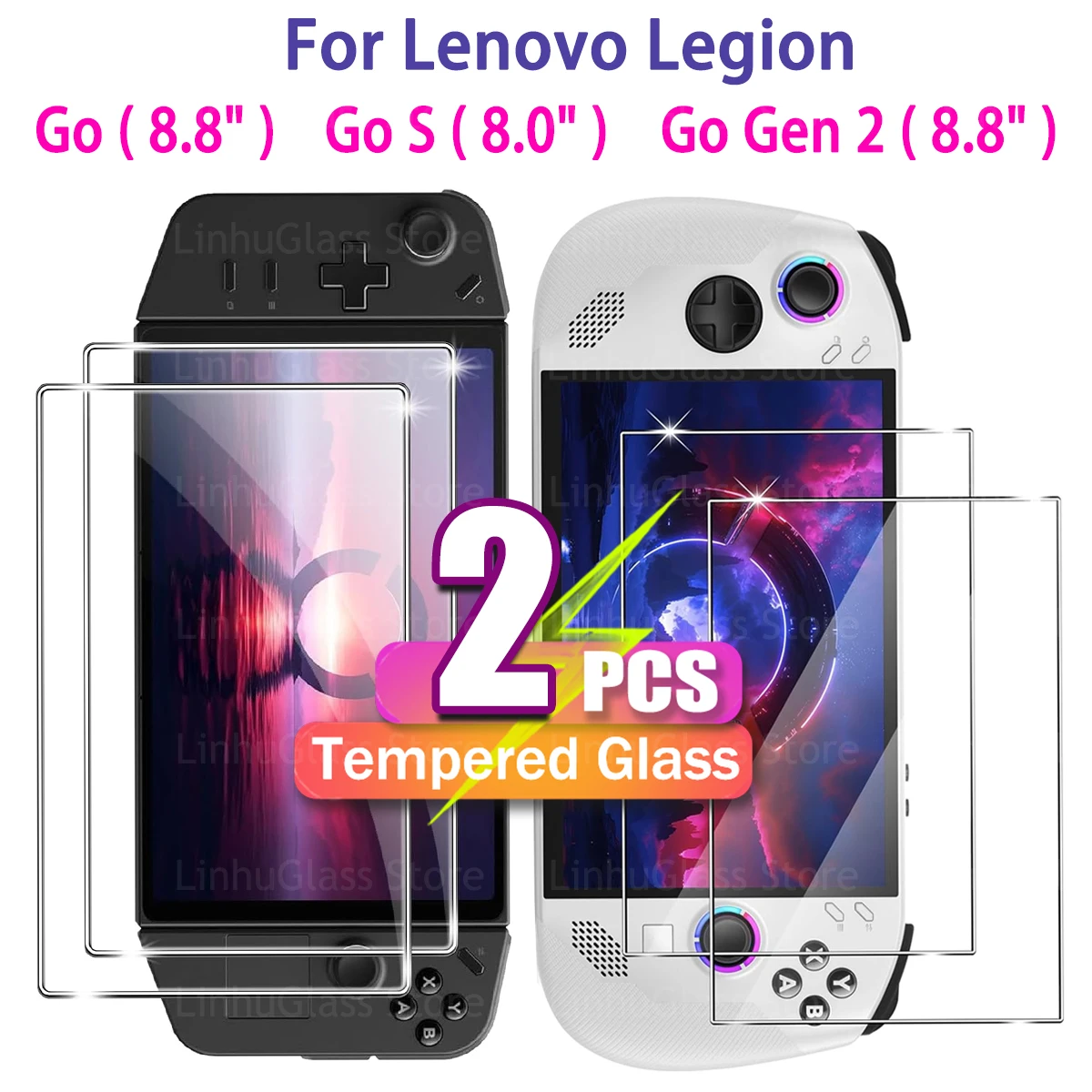 Tempered Glass Film For Lenovo Legion Go / Go Gen 2 (8.8 inch) HD Anti-Fingerprints Screen Protector for LENOVO GO S 8.0