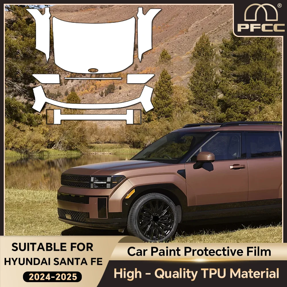 

9MILFor Hyundai Santa FE 2024 2025 Paint Protection Film Clear Bra Pre-cut PPF Car Body Anti-Scratch Resistant Self-adhesive Kit