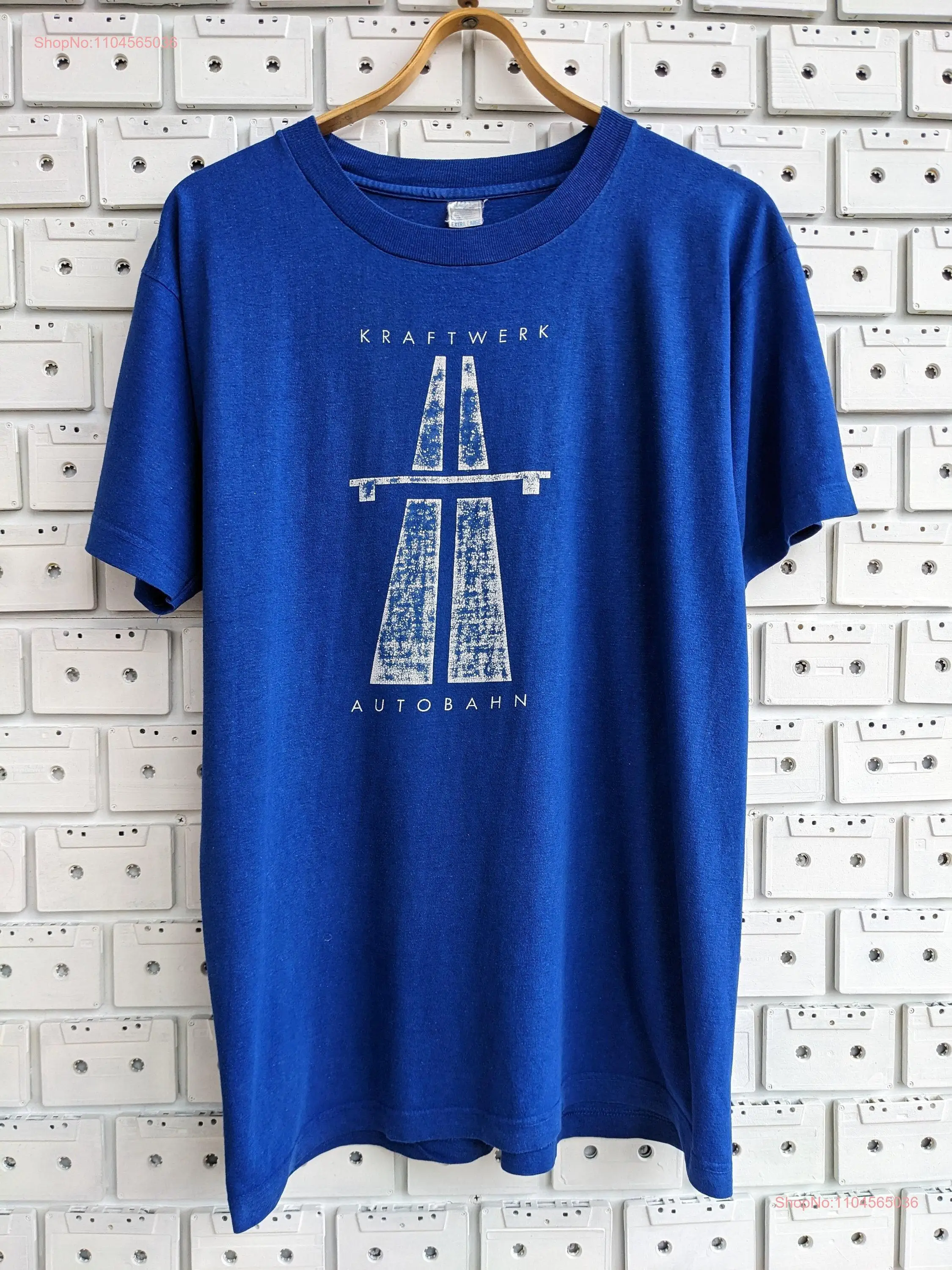 Vintage 1991 Kraftwerk Autobahn Tour camiseta alemán sintetizador electrónico Pop Electropop Band Merch tamaño L