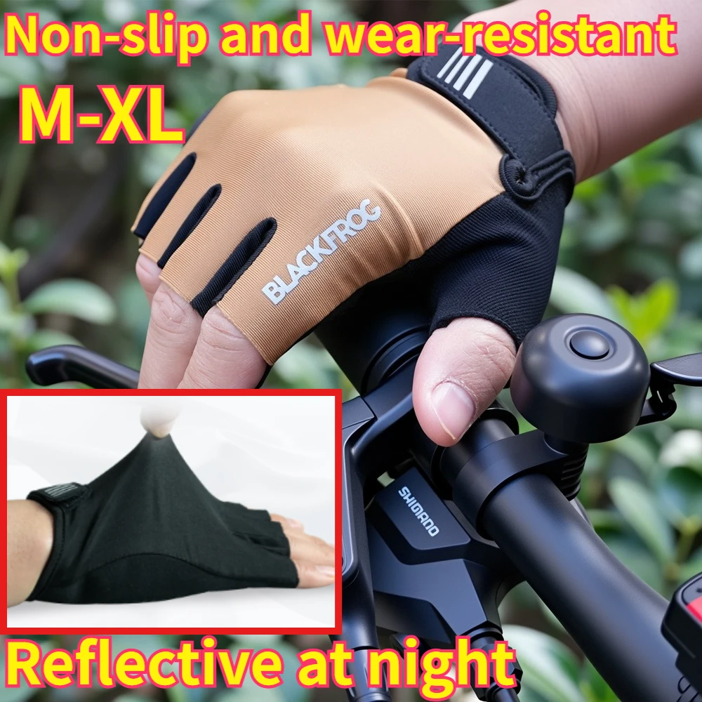 新しい春夏用ハーフフィンガーライディンググローブ滑り止め衝撃吸収ロードマウンテンバイク通気性ハーフフィンガーライディンググローブ