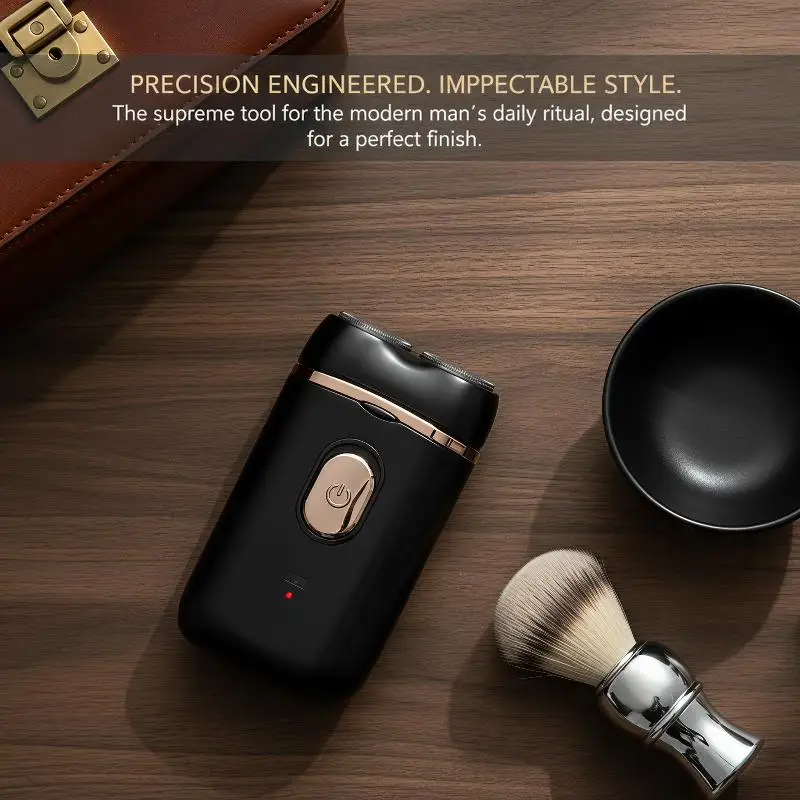 Men Electric Razor USB Rechargeable Waterproof Portable Shaving Tool Set for Business Trip Daily Grooming Use