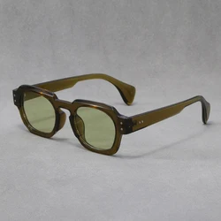 NEW Square Vintage Sunglasses Men Women Brand Designer Rivet Sun Glasses Male Female Fashion Travel Outdoors Shades