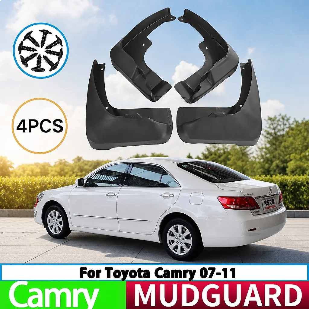 

For Camry 2007-2011 Front Rear Wheel Tire Fender Splash Guard Mud Flaps 4pcs Auto Parts