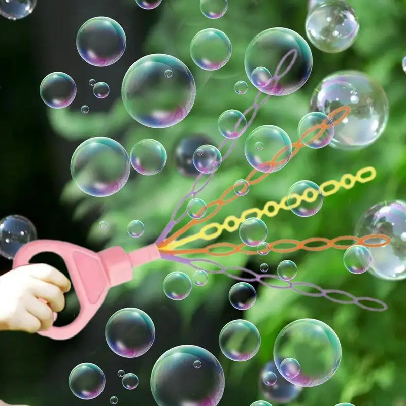 Bubble Wands For Kids 32 Hole Cartoon Bubble Wand Portable Bubble Toy Party Favors Colorful Summer Toy For Birthday Wedding