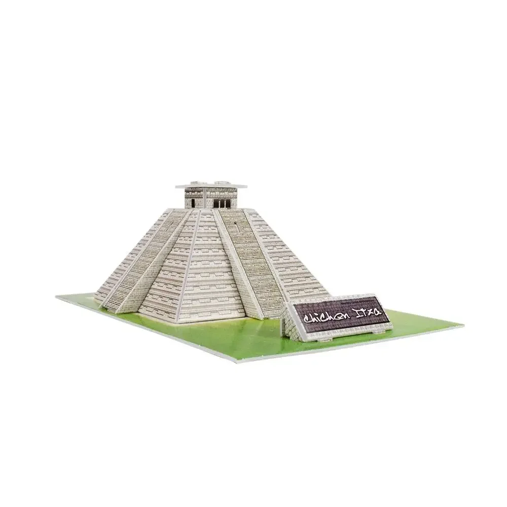 

3D Puzzle Mayan Pyramid DIY Assembly Model Toys for Children Travel Souvenir World Architecture Jigsaw Educational Toy Kids Gift