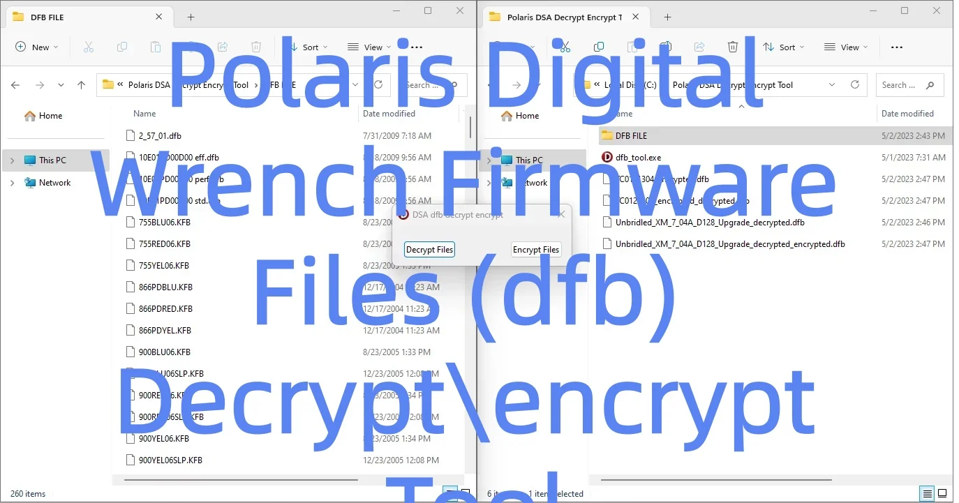 

AutoDVD2 NEW Polaris Digital Wrench Firmware Files (dfb) Decrypt Encrypt Tool