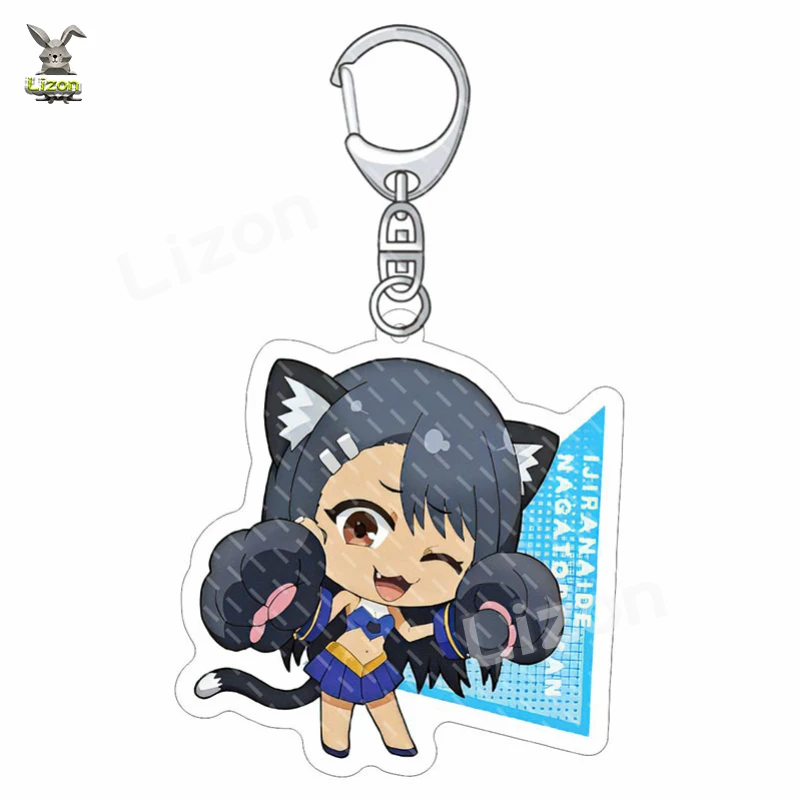 Anime Keychain Don't Toy with Me, Miss Nagatoro Gamou Maki Sakura Yoshi Acrylic Keyring Double Sided 60mm