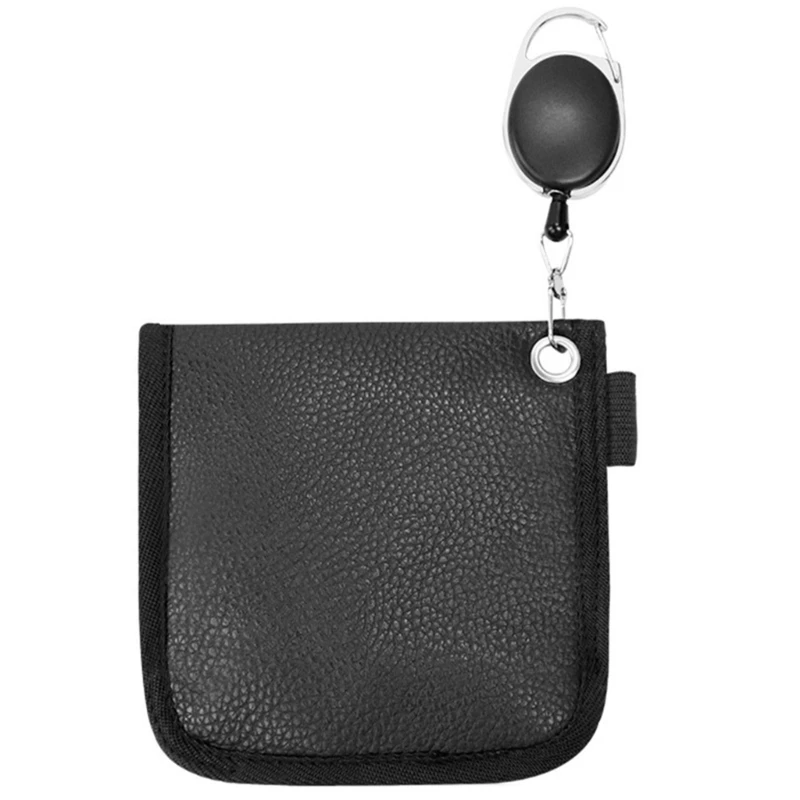 PU Leather Golf Balls Cleaning Towel with Retractable Keychain Buckle Enduring