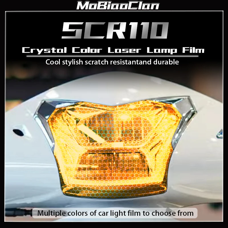 

For Honda SCR110 Motorcycle scratch resistant modified headlights and taillights with honeycomb laser protective film