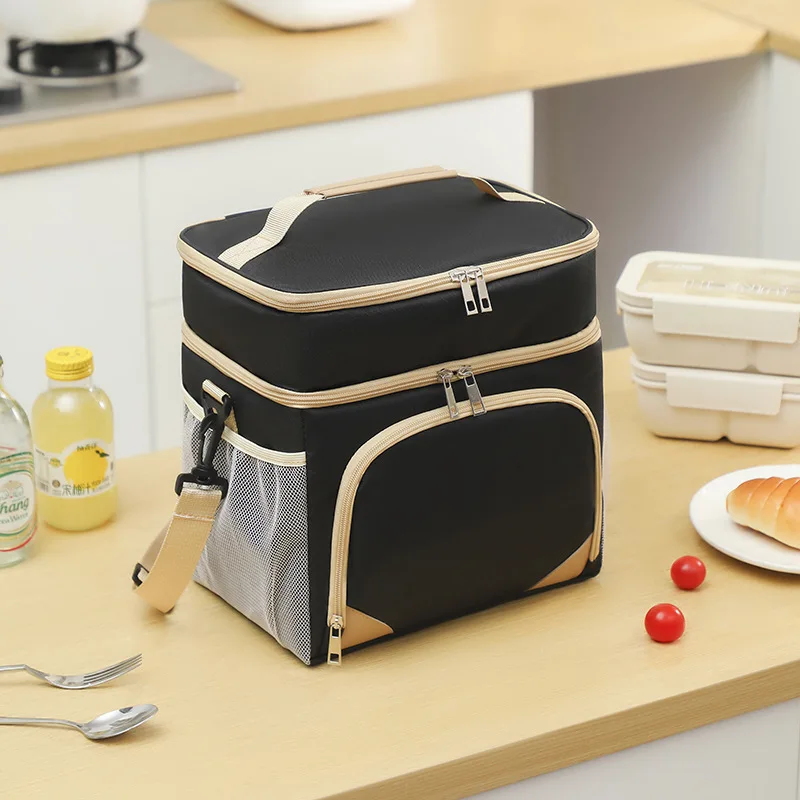 Thickened Freezer Bag High-Quality Insulated Lunch Bag Tactical Ice Bag Portable for Traveling Hiking Beach Trips Lunch Box Bags