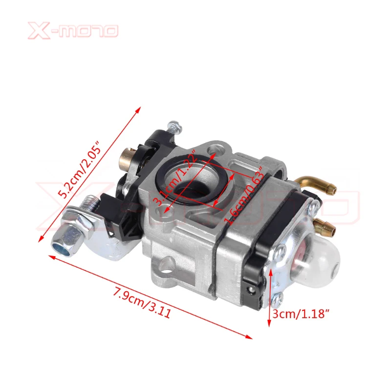 Gasoline Brushcutter 10mm/15mm  Carburetor Carb For CG430/520/40-5 Trimmer spare parts 40-5/44-5,43cc/47cc/49cc/52cc